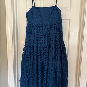 J Crew Blue Eyelet Sundress